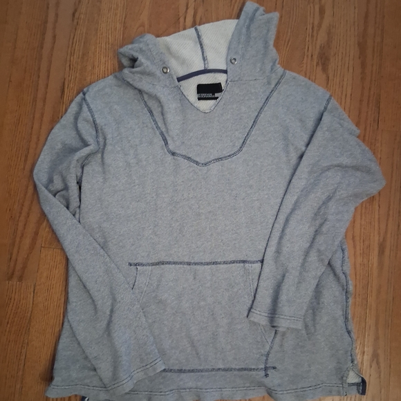 Foreign Exchange Light Grey And Blue Terry Hoodie Size XL - Picture 1 of 6